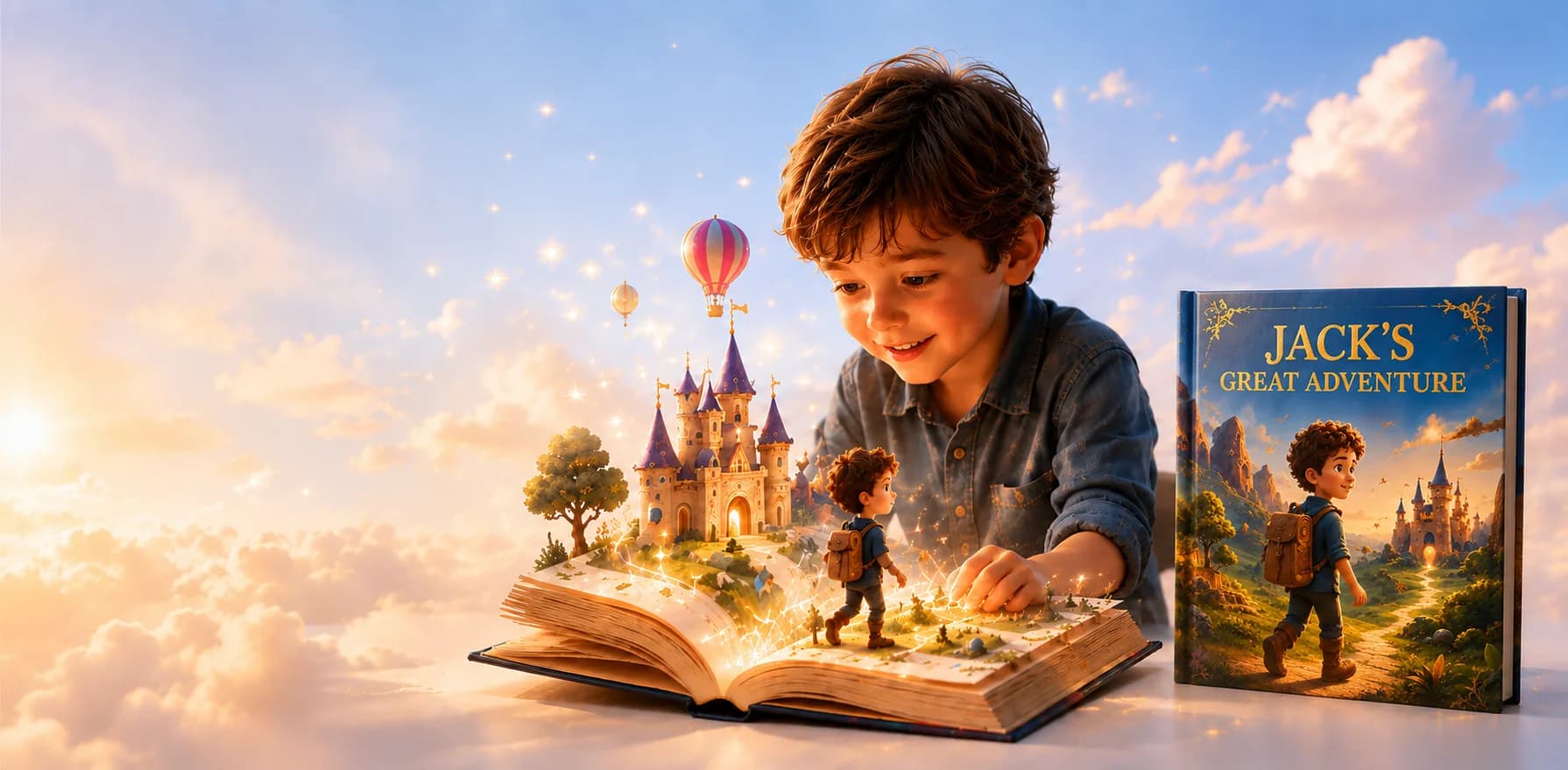 A family reading a Stattner personalized storybook together