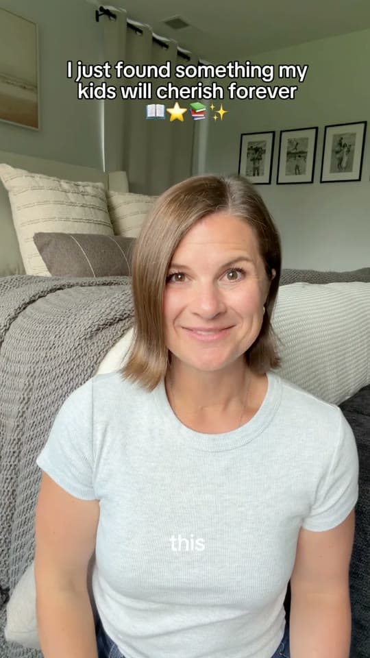 An influencer reviews a personalized Stattner storybook on Instagram.
