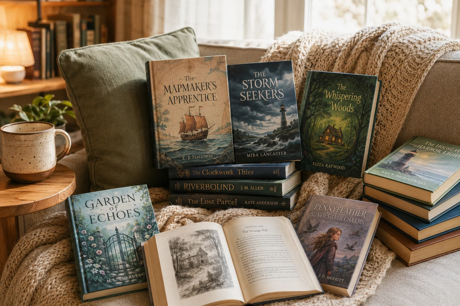 Stack of children’s chapter books for family read-aloud time