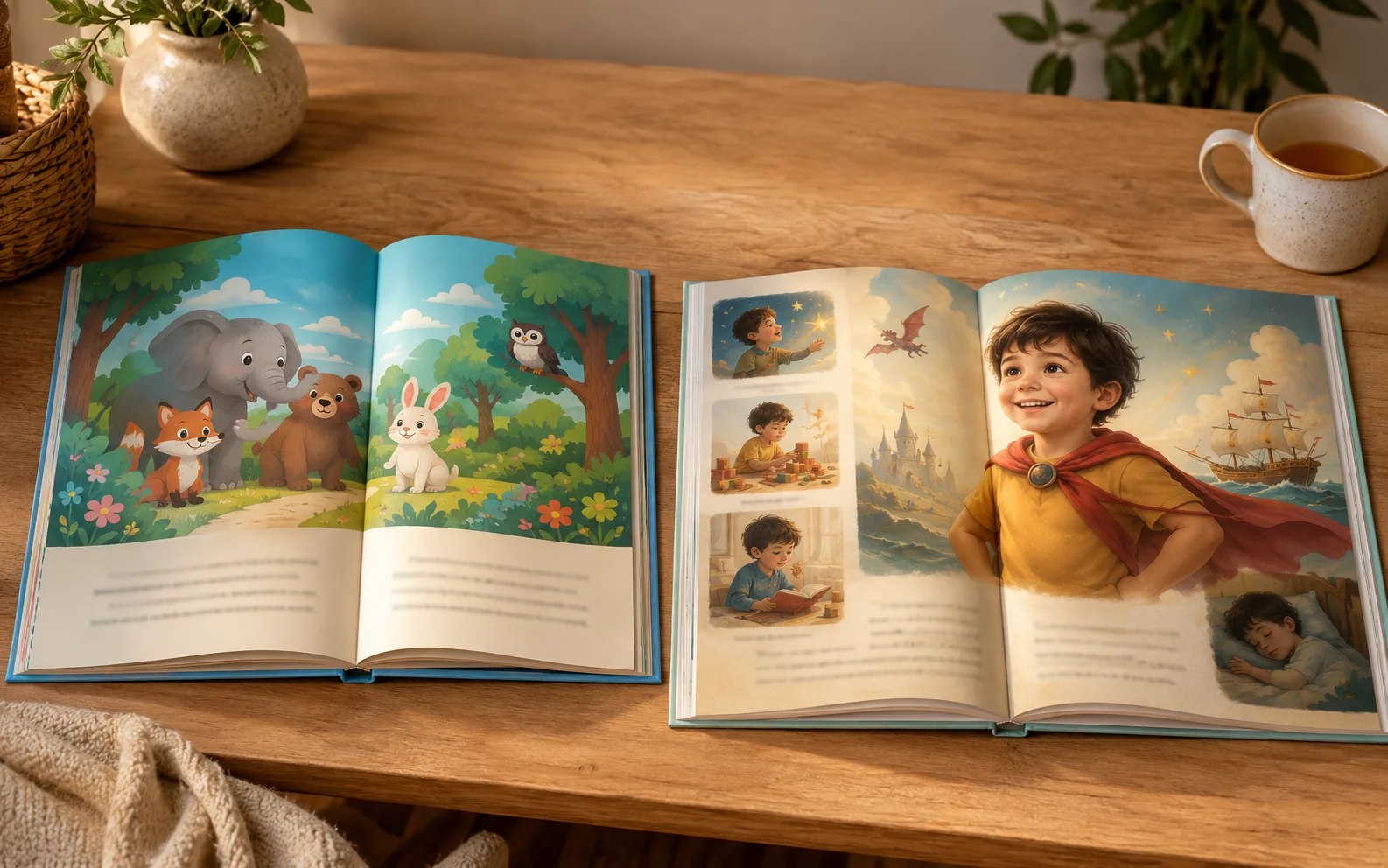Comparison of personalized books and regular books for children