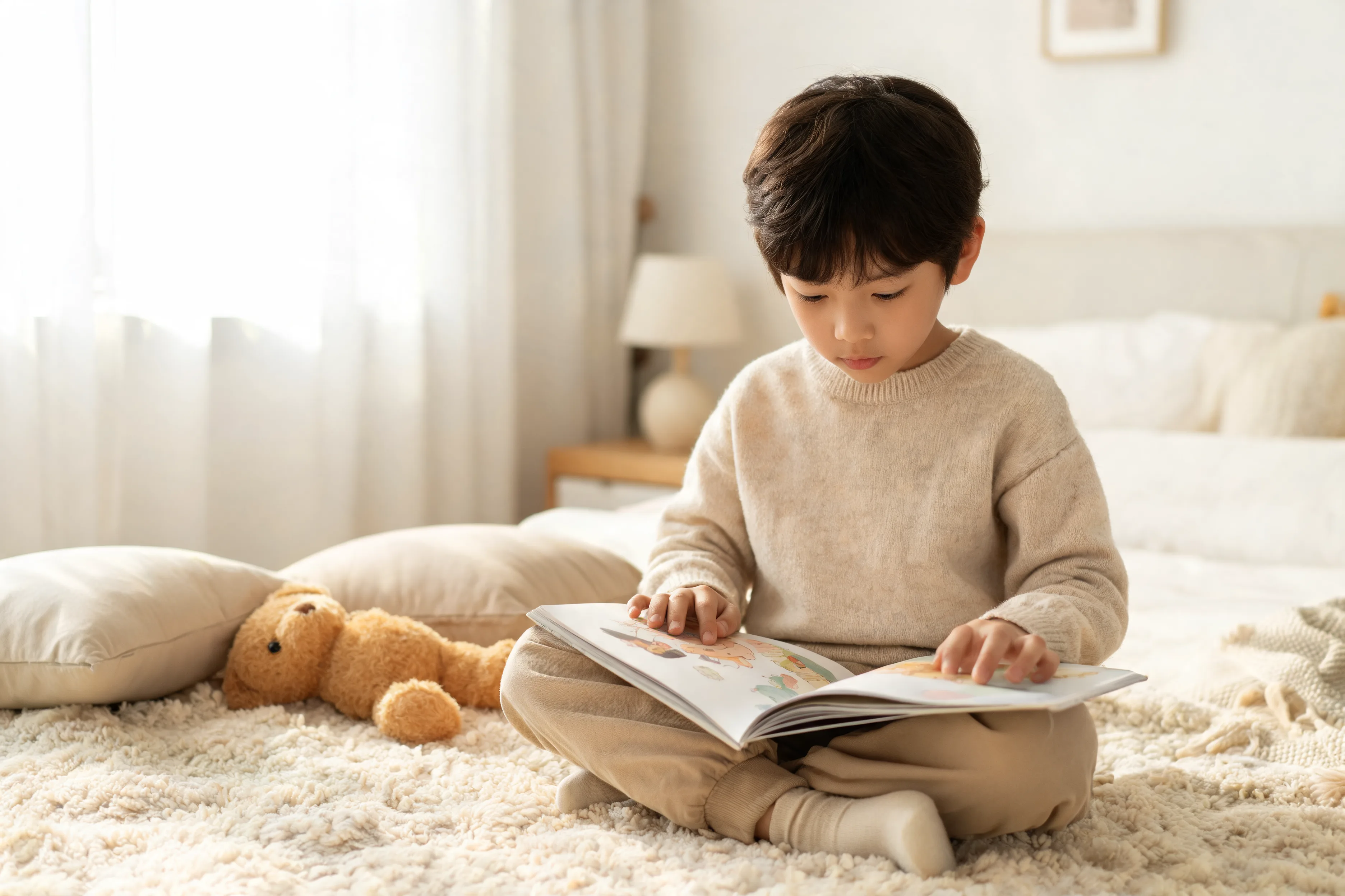 Personalized story book helping a reluctant reader engage